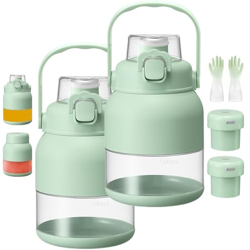 BPA-Free Electric Citrus Juicer 17 oz, Rechargeable Geoet Electric Juicers for Citrus, Fresh Juice Portable Blender with Straw and Two Lids, Large Capacity for Food Prep, Home & Travel (2Pcs)