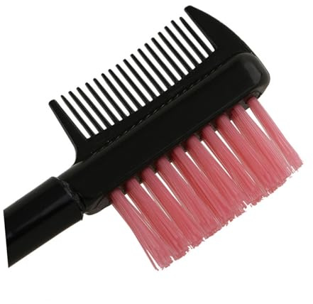 SMASOLO Pennello Sopracciglia Doppia Punta Leggero con Setole Sottili per Gel e Pomata Pettinino Ciglia e Scovolino Sopracciglia Strumento Trucco Compatto con Manico in Colore Casuale