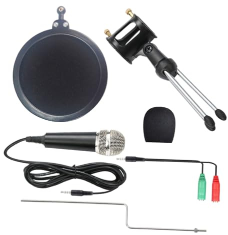 Toddmomy Microfono a Condensatore Braccio Regolabile e Supporto | Nero, Set Treppiede in Plastica e Metallo, Pattern Unidirezionale, Riduce i Pop in Ripresa