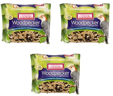 KayteeWild Bird Woodpecker Mini Seed Cake, 7.5 Ounces Pack of 3