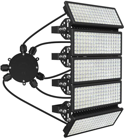 HOPEDAMAI 500W LED Strahler mit Abzweigdose, 6500K 70000LM Flutlicht | IP67 Wasserdicht & Robust, Flimmerfrei, 10kV Blitzschutz. einfache Montage, 180° verstellbar. Ideal für Baustellen
