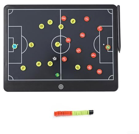 Tavola elettronica LCD per strategie di calcio, con adesivi per giocatori, pianificazione tattica di calcio, allenamento sportivo di squadra e analisi della formazione (calcio)