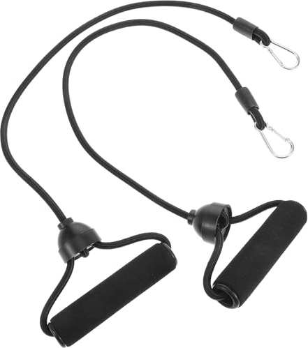 BESTOMZ Elastische Fitnessbänder 2 Stück mit Griffen und Pedal für Krafttraining und Physiotherapie Widerstandsseile für Bauch und Rückenmuskulatur