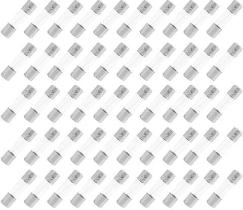 50 fusibili in vetro 2 A 250 V ad azione lenta temporizzata 5 x 20 mm T2A, fusibile a ritardo per elettronica ed elettrodomestici, confezione in scatola di plastica trasparente
