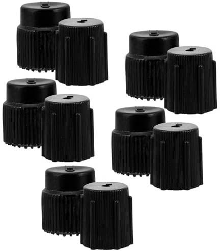 LALADEFIEE Kit de 10 Tapones de Alta y Baja Presión para Aire Acondicionado de Coche, Plástico Abs Ligero y Ajuste Preciso para Mantenimiento