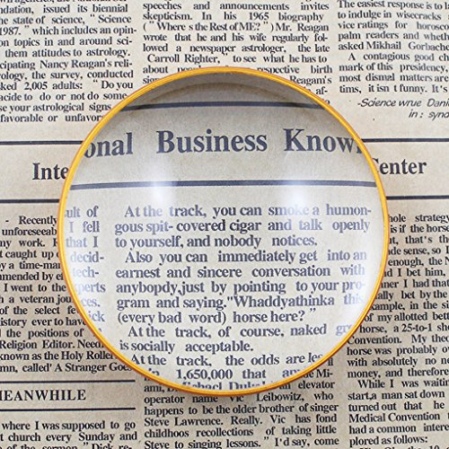 5x Magnifying Glass Dome 60mm/2.4-Inch Distortion Free Magnifier Lens Quality Round Shape Paperweight Magnifier Reading Aid for Reading Books Small Print Maps Newspaper Bible Macular Degeneration Gift