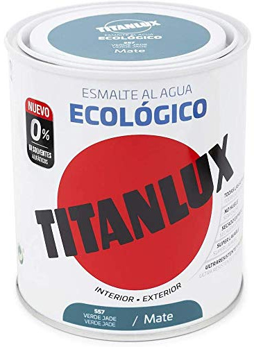 Titanlux Esmalte Ecológico Acrílico Mate 750 ml (Verde Jade 0557)