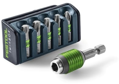 Festool 204383 Estuche de puntas BT-IMP SORT3 | Schlagschrauberfeste Impact-Bits PZ & TX - Extra lange Lebensdauer durch Torsionszone - Mit praktischem Gürtel-Clip