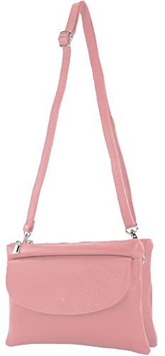 modamoda de - T199 - ital. Umhängetasche Clutch Leder Klein