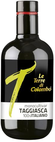 Le Terre di Colombo – Olio extravergine di oliva, 100% italiano, monocultivar Taggiasca, 500 ml