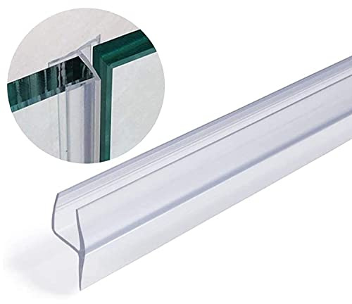 Joint pare Baignoire,Joint Porte de Douche,Joint Porte Douche,Joint de Douche pour Paroi en Verre,Joint Bas de Porte de Douche,pour Verre ?de 6-12mm D'épaisseur, Transparent,2 Pièces (12mm)