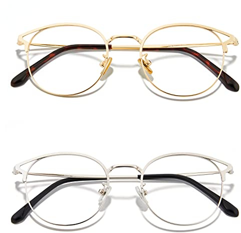 Cyxus Blaulichtfilter Brille Damen mit Katzenauge Rahmen 8092 | Augenbelastung Reduzieren,UV-Schutz,Ohne Stärke,Ideal für Computerbildschirme oder den täglichen Einsatz im Freien