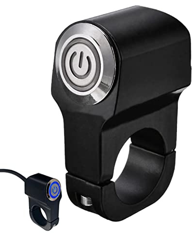 Lecerrot Motocicleta - luz Freno antiniebla aleación Aluminio Moto | Luz 12V Botón Interruptor Accesorios para Motocicletas