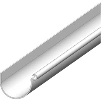 4Home&Garden | Dachrinne Regenrinne 100cm | Kunststoff PVC Farbe Weiß | Dachrinnensystem 60 mm Typ250 Fallrohr DN 60