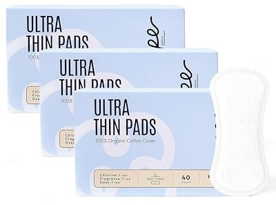 Rpe Life 100% Organic Panty Liners for Women-120ct, Ultra Thin Cotton Cover, Regular Pantiliners, Light Absorbency, Unscented Barely There Pantie Liners (Regular Liner, Size 1, 120ct)