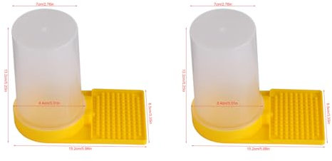 Bienen-Futterspender, 2 Stück, Kunststoff-Bienen-Wasser-Futterspender, Bienenstock-Trinknapf, Bienenhaltungsausrüstung, Nest-Imkerei-Werkzeug, Ersatz-Bienensto