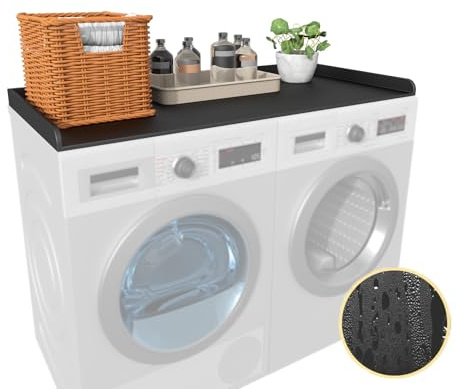 Comptoir de lave-linge, couvertures en bois pour lave-linge et sèche-linge, étagère de table à linge, comptoir avec rails de bord, décoration de linge pour la maison