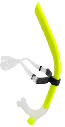 Baoblaze Snorkel per Immersioni, boccaglio con Parte Superiore asciutta, boccaglio Frontale per Nuoto, Tubo di respirazione, Tubo Flessibile per Allenamento, Giallo