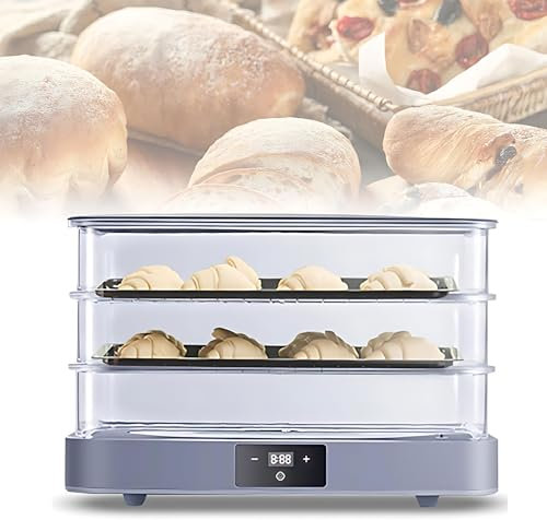 Versatile Lievitatore per Impasto, Scatola per Lievitazione Impasto per Pane e Pizza con Rete per Grigliare, Controllo Accurato della Temperatura 20~45°C, Macchina per Impastare con Timer
