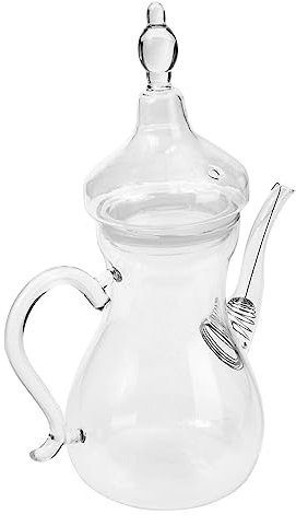 Ciieeo Théière Verre Transparent 1000ml Haute Résistance Verre Borosilicate Infuseur Amovible Infuseur Feuilles Vrac Pour Thé Tisane Arabie Orientale Simple Usage