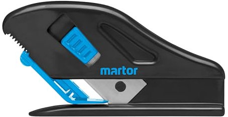 MARTOR SECUMAX MOBILEX, coltello di sicurezza con regolatore di profondità di taglio, lama nascosta per massima sicurezza, regolabile 2-10 mm, ideale per pellicole, carta, schiuma e altro