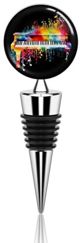 Colorful Piano Keyboard Music Bottle Stopper Beverage Bottle Sealer Reusable Wine Stopper Personalised Champagne Stopper Unique Wine Bottle Corks Keep Fresh Suitable for Standard