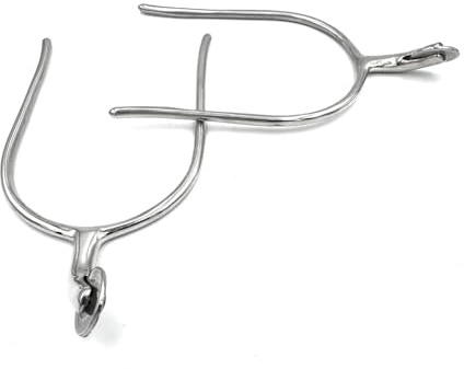 Equine Smile ES1032 Stecksporen Neigung Reitsporen Edelstahl, Damen 45 mm | Radsporen Spur Sporen zum Reiten, Stiefelsporen mit Rad im Winkel, Stecksystem für Damen & Herren im Turnier & Training