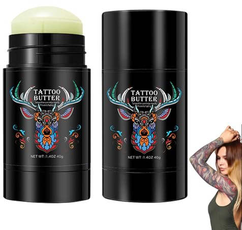 Tattoo Cream, Natural Aftercare Butter for New & Old Tattoos, Tattoo Aftercare Blam, Skin Moisturizer, Enhances Color, Suitable for Women and Men