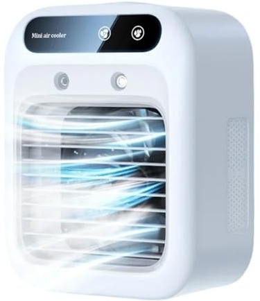POAHNCU Piccolo ventilatore di raffreddamento, Ventilatore da tavolo Thermantidote for aria condizionata spray mini piccolo for dormitorio o Home Office Camera da letto Dormitorio Interno