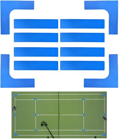 CGACCSD Pickleball-Trackenmarkierer, ausklappbare Markierungen, tragbar, winddicht, für Badminton- und Tennistraining