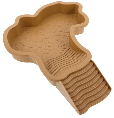 SHINEOFI Piscine de Bain pour Tortue avec Rampe Antidérapante Bassin Plastique Stable Baignade et Plateforme de Baignade Spacieuse pour Reptiles et Tortues