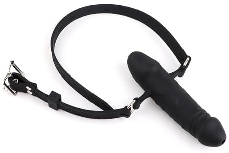 HTdangT Consolador Mordaza BDSM Mordaza Bucal Mordaza Bucal Ajustable Consolador De Silicona Pene Mordaza Bucal Bola Bucal Ajustable Mordaza De Bola Bondage SM Juguete