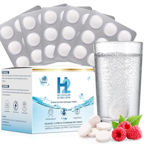 90 Count H2 Molecular Hydrogen Water Effervescent Tablets