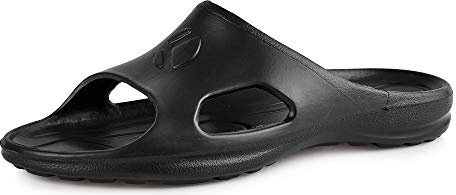Ladeheid Dam Lätt EVA Flip-flops Trädgårdsskor Badmössor Badskor KL039D (Svart, 39 EU)