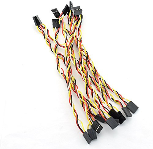 ZYAMY 10PCS 4P Line 4P Pins 2.54mm Pitch Female to Female Cable Connector Multicolor Jumper Wire for Breadboard 20CM