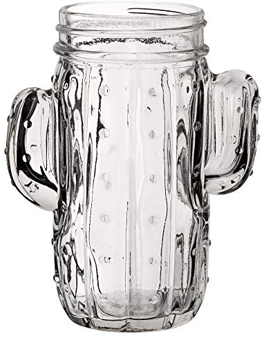 Utopia Cactus Jar 15.5oz / 410ml - Set of 6 - Mason Jars, Drinking Jars, Novelty Glasses, Glassware