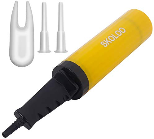 Hand Air Pump for Balls, Yoga Ball, Horse Hopper, Unicorn Bouncer, Balloon, Gym Ball, Inflatable Bouncing Horse, Two-Way Hand Pump, Yellow