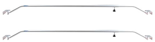 TRUTZHOLM 2X Anhänger Flachplanenbügel 130-210 cm verstellbar mit Flügelschraube Planenstütze Alu-Bügel für Anhängerplane Flachplanenstütze