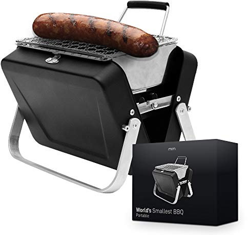 MikaMax – Die kleinste BBQ der Welt – Klappbarer Mini-Grill für Camping, Strand, Picknick & Festivals – Kompakter Holzkohlegrill für Outdoor & Reisen