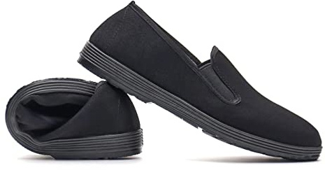 Czgcpyc Kung Fu/Kampfsport/Tai Chi Schuhe Gummisohle Unisex Canvas Schwarz EU 46