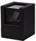 Mcbazel Remontoir de Montre pour Montres Automatiques,Boîte De Remontoir De Montre Unique Boîtier De Montre en Cuir PU en Fibre De Carbone avec Prise UE - Noir Rouge