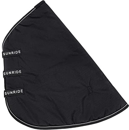 SUNRIDE Halsteil 50g kompatibel mit unseren Stalldecken und Regendecken - 600D Ripstop, wasserdicht (L/140-155 cm, schwarz)