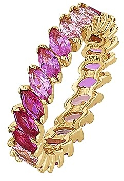 NOELANI Ring 925 Sterling Silber Damen Ringe, mit Zirkonia synth., Gold, Kommt in Schmuck Geschenk Box, 2037027