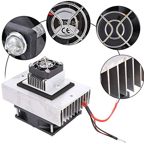 Soraz Kit de Système de Refroidissement Semi-conducteur Dc12V 1 Pièces avec Climatiseur 60W Réfrigérateur Climatisation pour Mini pour Systèmes de Refroidissement de Cave à Vin 12 * 10 * 8