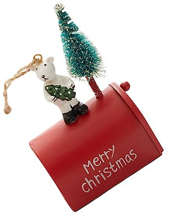 Cabilock 1Stk Anhänger aus Eisen weihnachtsdeko Terrarienschale Weihnachten hängendes Weihnachtsmann-Schild Dekor Christbaumschmuck weihnachtsparty versorgung simuliertes Postfach Haushalt