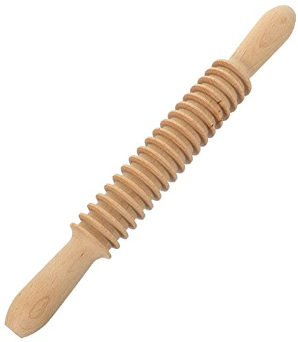 Garneck Holz Teigrolle Für Gebäck Handgemachte Nudeln Pizza Und Brot Multifunktions-nudelgitter-roller Gitterschneider Spaghettischneider Leicht Zu Reinigen Waschen Glatte Kanten Schonend