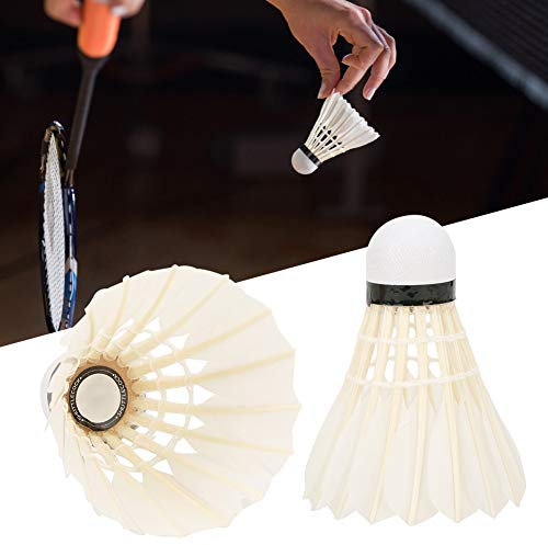 Denash Sport Federball, 12PCS 1005 Gänsefeder Langlebige Badminton Federbälle für das Sporttraining, Sporttrainingszubehör mit Großer Stabilität und Haltbarkeit (12er Packung)