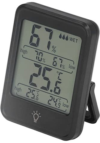 Termometro Digitale Igrometro Misuratore Elettronico Professionale di umidità con Display LCD per Interni Ed Esterni
