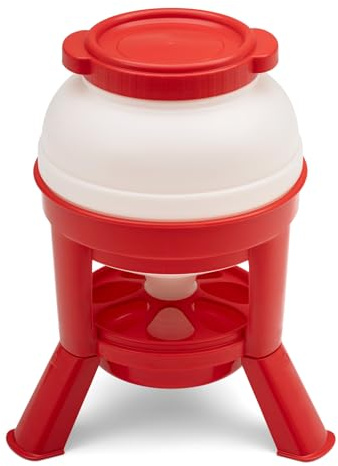 Agrarzone kycklingmatare 20 liter – robust kycklingmatare med fötter – hög kapacitet, perfekt för fjäderfä – kycklingfoderdispenser minskar foderförlust