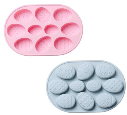 Ciieeo 3 Juegos Molde De Huevo De Pascua Molde Para Panqueques Lata De Pan Revestimientos Para Magdalenas Moldes Para Pasteles En Forma De Corazón Moldeador Gel De Sílice 2 Piezas * 3